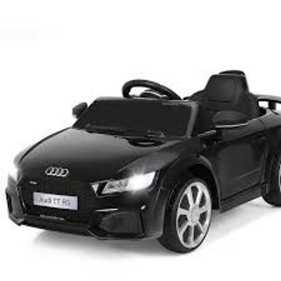 BOXED COSTWAY KIDS BLACK LICENSED AUDI TTRS RIDE ON CAR WITH 2 MOTORS AND MP3 MUSIC 12V