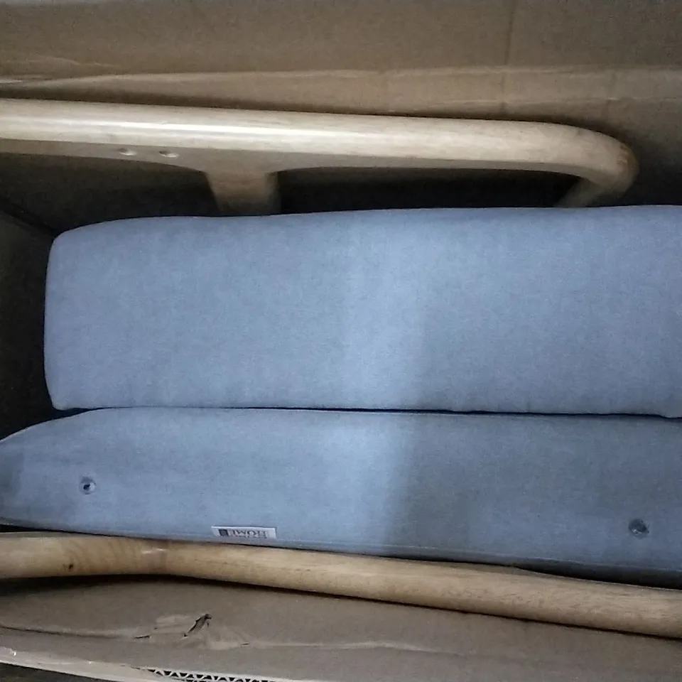 BOXED MANZANI GREY ARMCHAIR WITH OAK LEGS