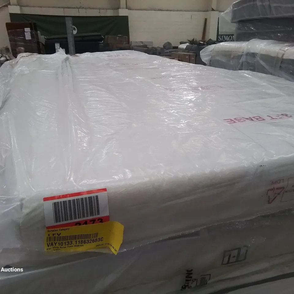 QUALITY BAGGED KLAZ WHITE NOISE FOAM SINGLE MATTRESS