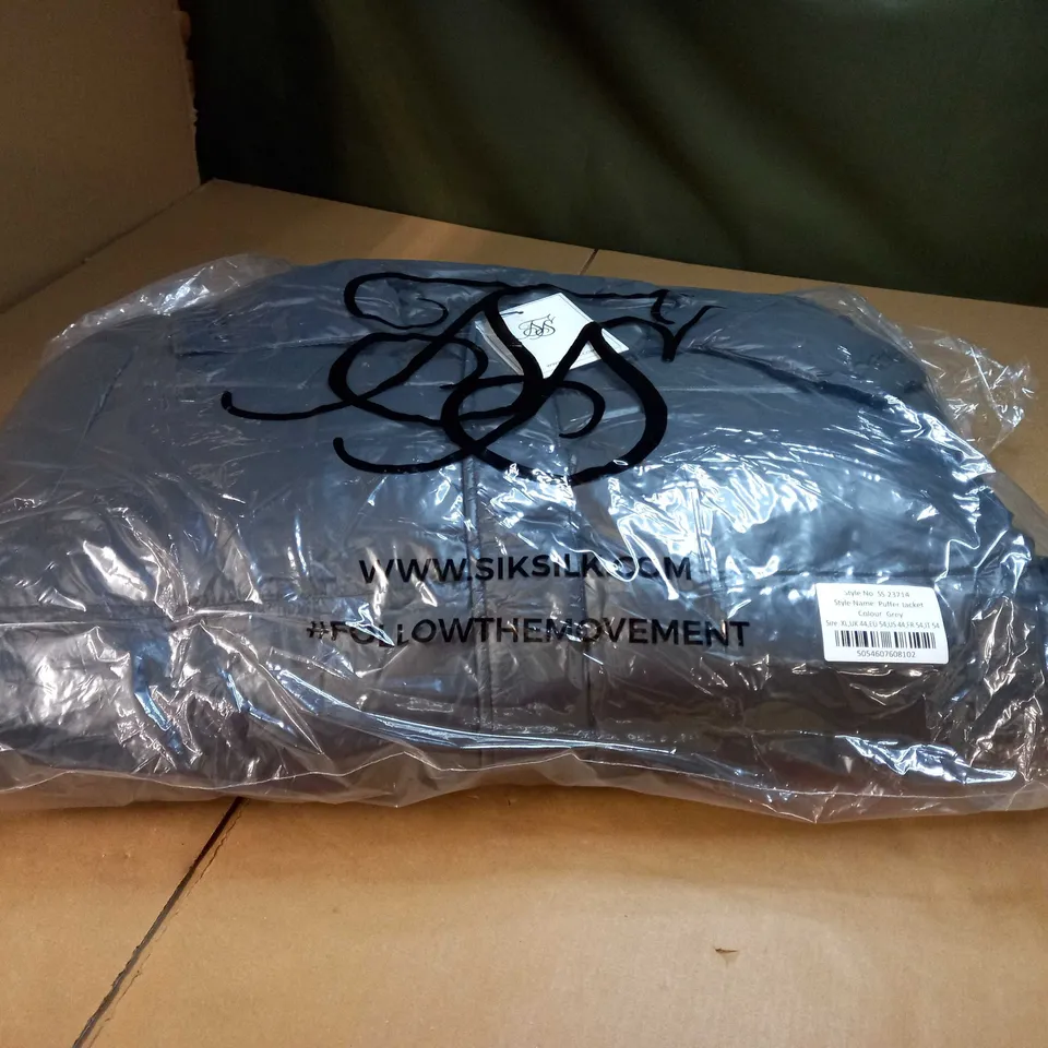 PACKAGED SILKSILK GREY PUFFER JACKET - XL