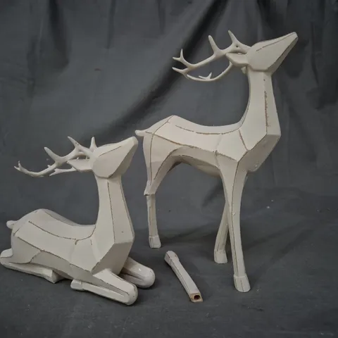 BOXED SET OF 2 STAG CHRISTMAS DECORATIONS