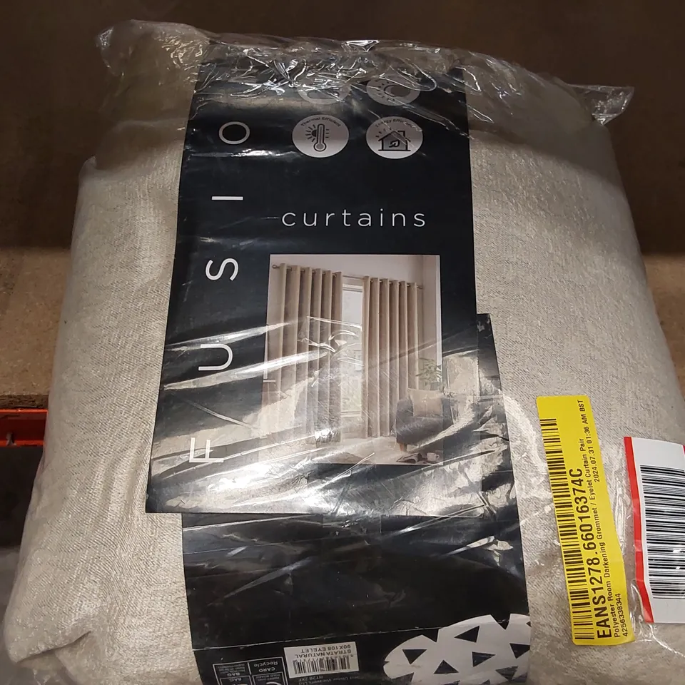 BAGGED OUIDA EYELET ROOM DARKENING CURTAINS - 90" x 108" (1 BOX)