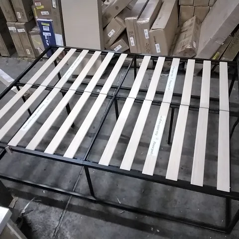 DEKKER METAL PLATFORM BED WITH WOODEN SLAT SUPPORT 46CM/18IN HEIGHT - DOUBLE