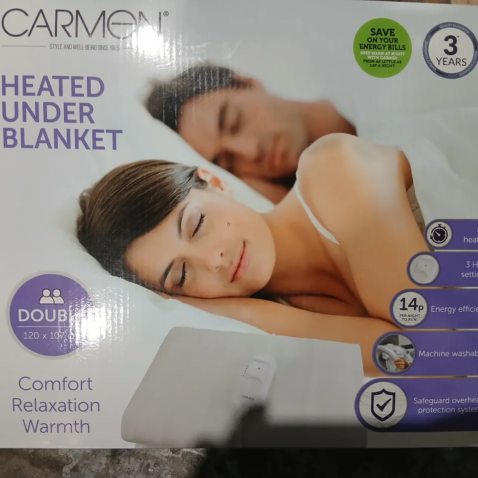 CARMEN HEATED UNDER BLANKET – DOUBLE (120 X 107 CM)