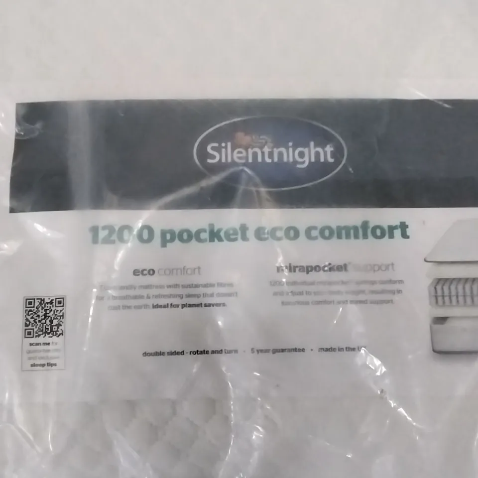 QUALITY BAGGED SILENTNIGHT 1200 POCKET ECO COMFORT 4'6" MATTRESS 