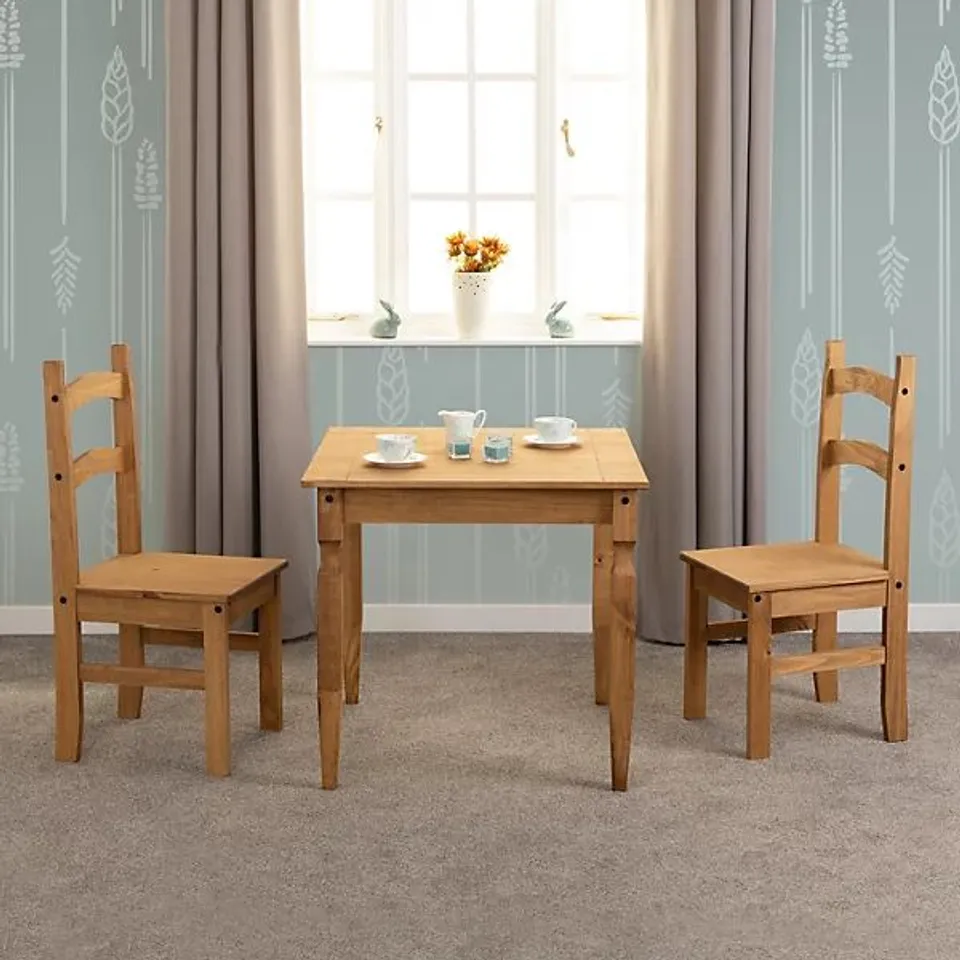 BOXED RIO COMPACT DINING SET - DISTRESSED WAXED PINE (1 BOX)