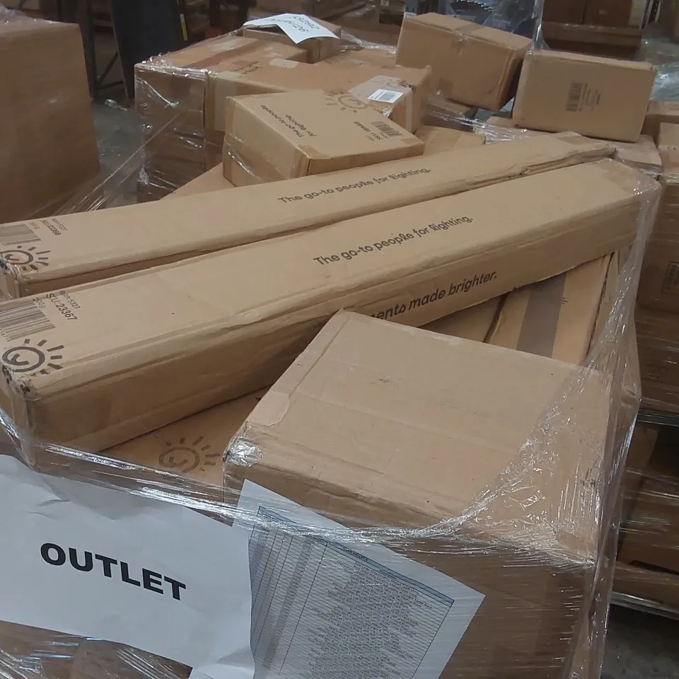 PALLET CONTAINING A VERY LARGE QUANTITY OF HOME LIGHTING PRODUCTS