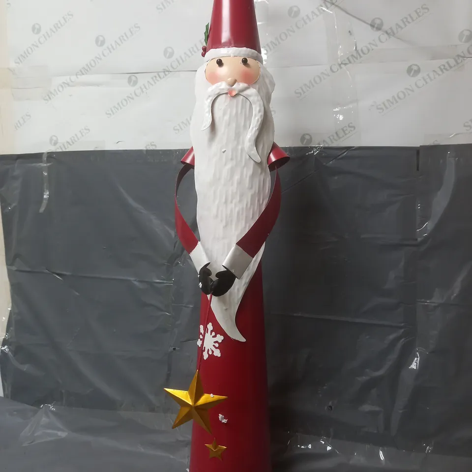 METAL SANTA CHRISTMAS DECORATION 102CM - COLLECTION ONLY