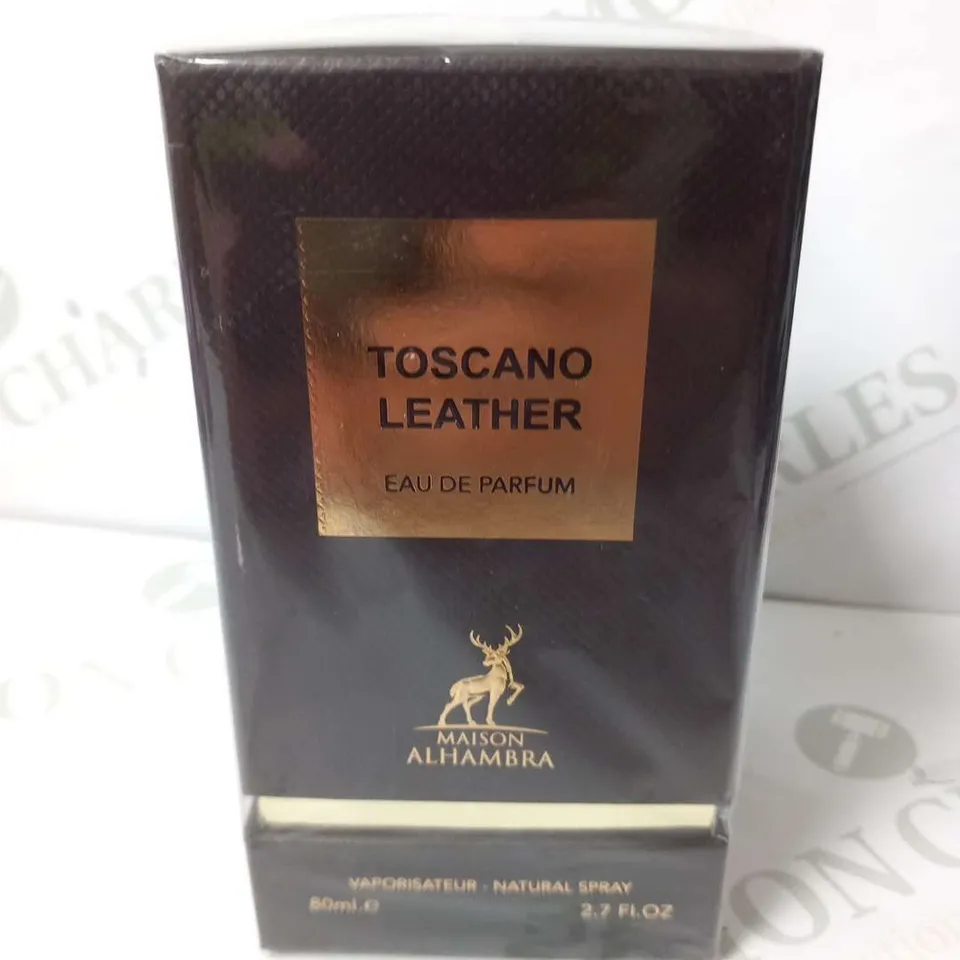 BOXED AND SEALED TOSCANO LEATHER EAU DE PARFUM MAISON ALHAMBRA 80ML