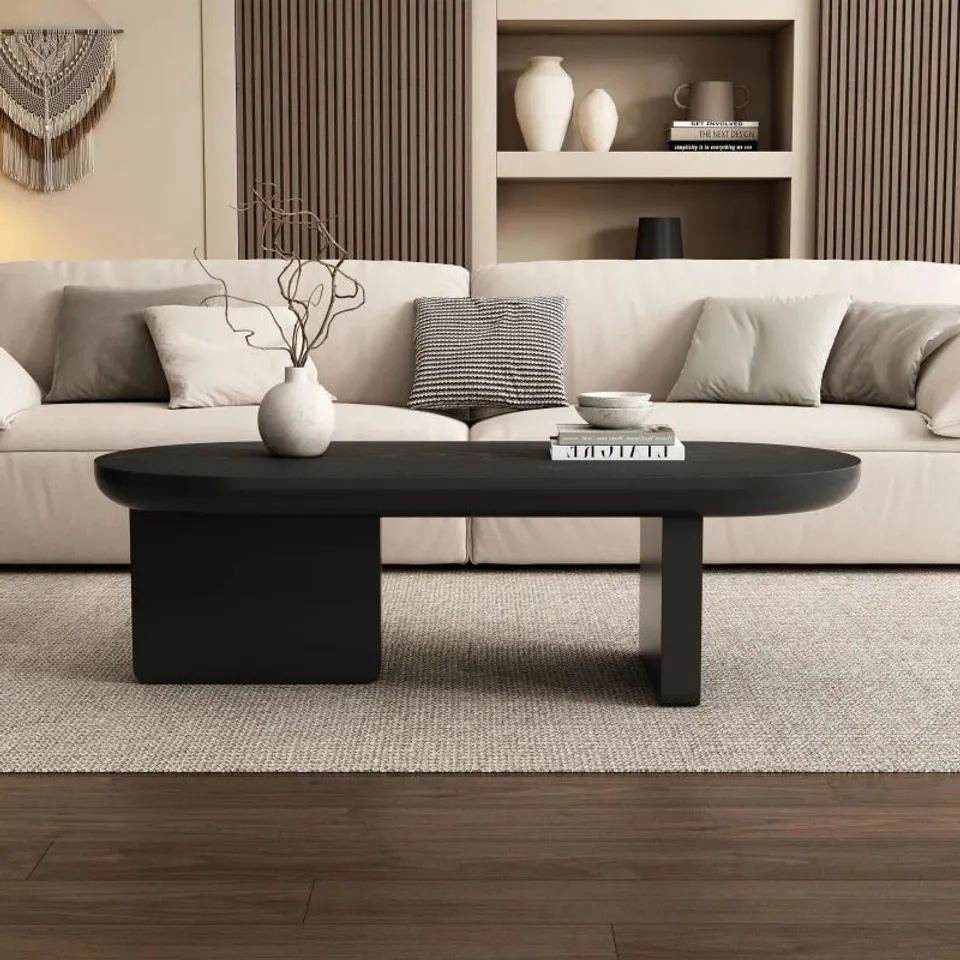 BOXED OVAL CENTRE COFFEE TABLE 