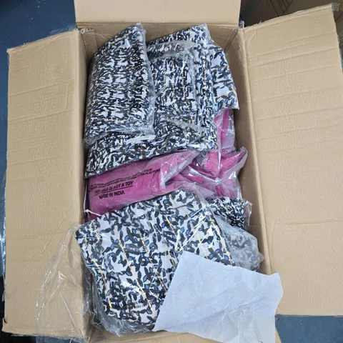BOX OF APPROXIMATELY 60 ASSORTED CLOTHING ITEMS TO INCLUDE: MAISON DE NIMES DRESS