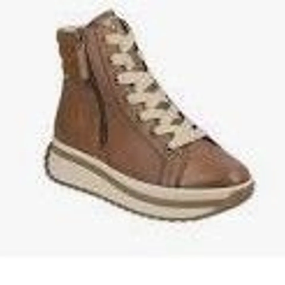 REVOLUTION RIEKER WARM LINED CHUNKY ANKLE BOOT TAN SIZE 7.5