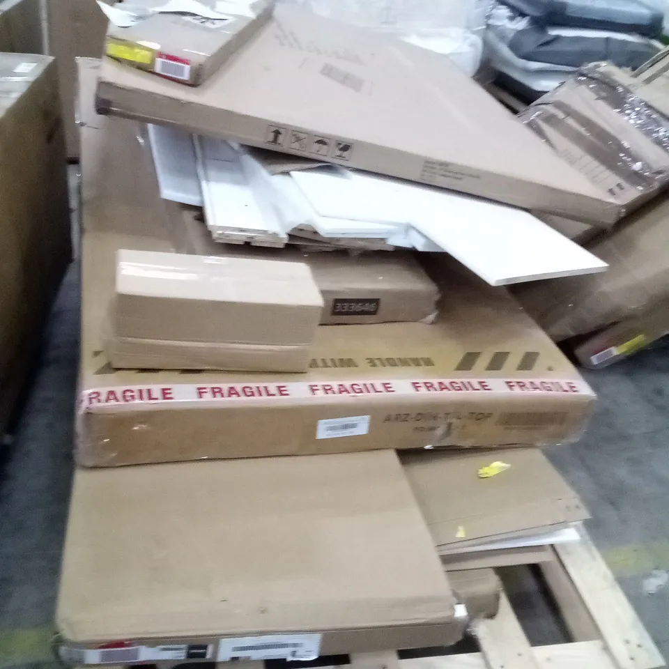 PALLET OF ASSORTED BOXED FURNITURE PARTS