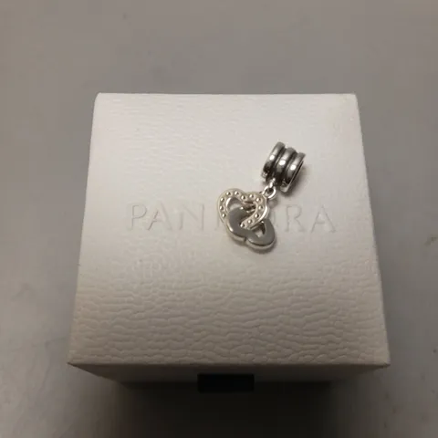 PANDORA DOUBLE HEART DANGLE CHARM 