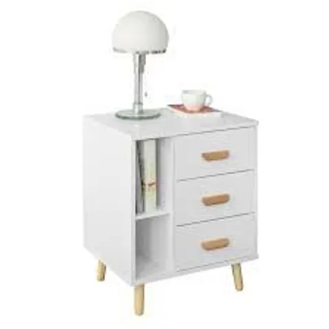 BOXED SIDE TABLE IN WHITE