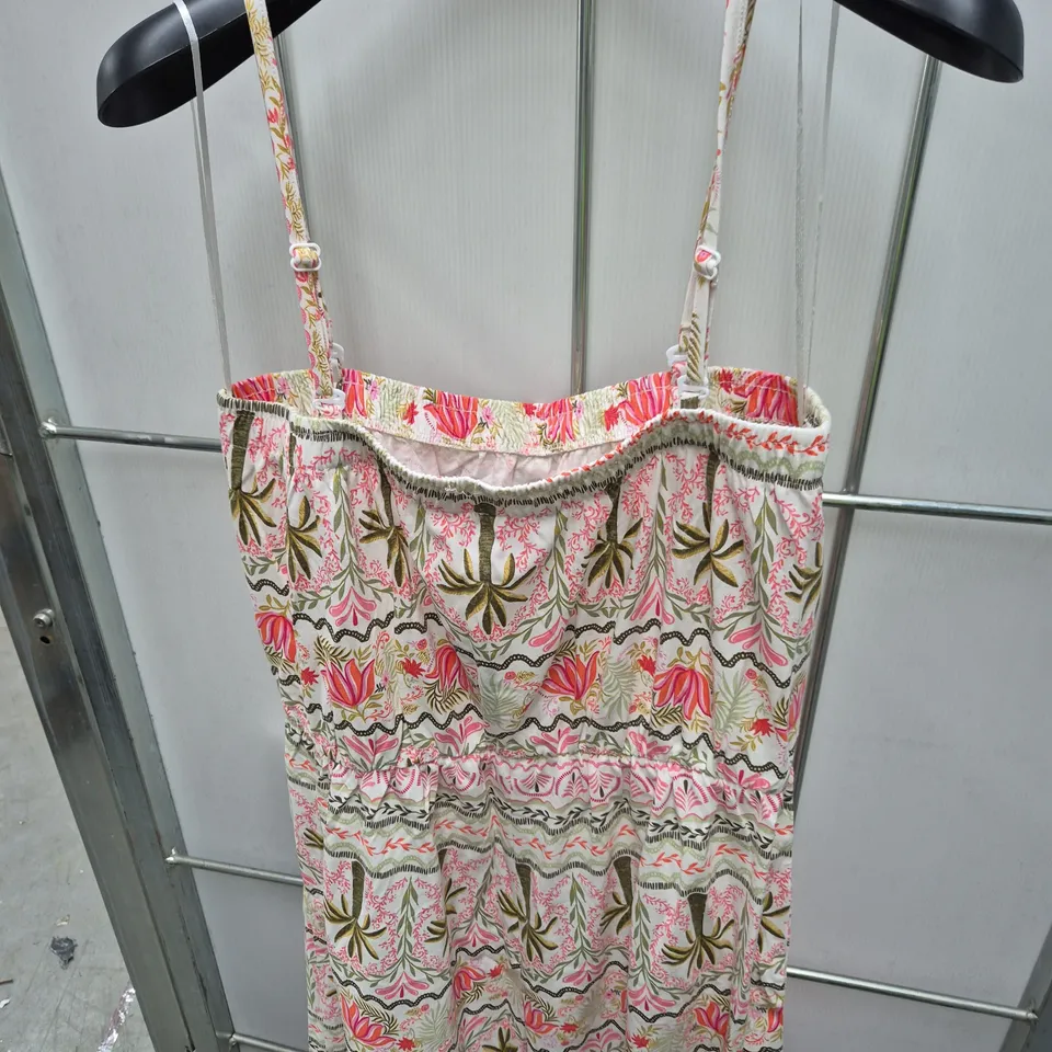 BONMARCHÉ WOMEN'S FLORAL SUNDRESS, PALM PRINT, UK 14