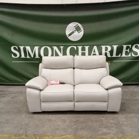 QUALITY DESIGNER ITALIAN MADE PATRIZIO 2 SEATER ELECTRIC RECLINER LEATHER SOFA