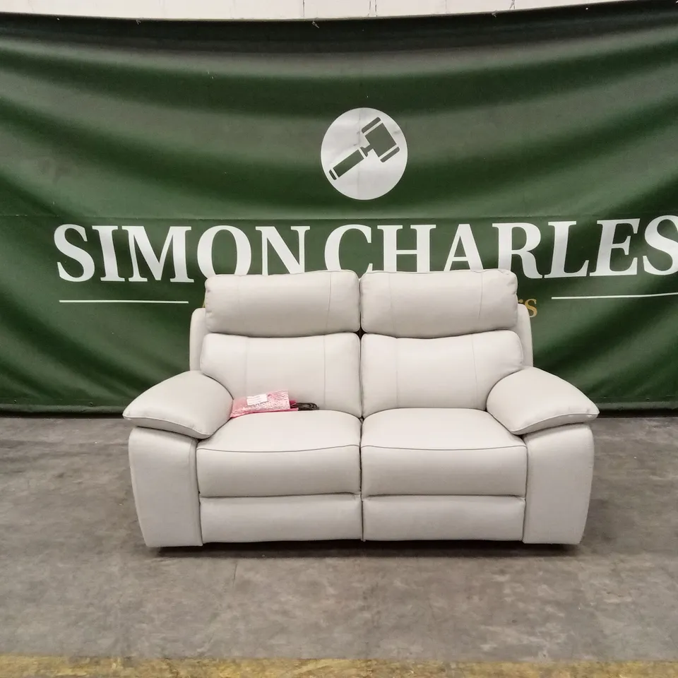 QUALITY DESIGNER ITALIAN MADE PATRIZIO 2 SEATER ELECTRIC RECLINER LEATHER SOFA