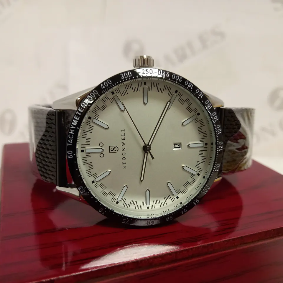 STOCKWELL DATE DIAL MESH STRAP WRISTWATCH RRP £650