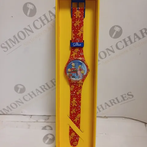 BOXED SWATCH SIMPSONS CHRISTMAS WATCH