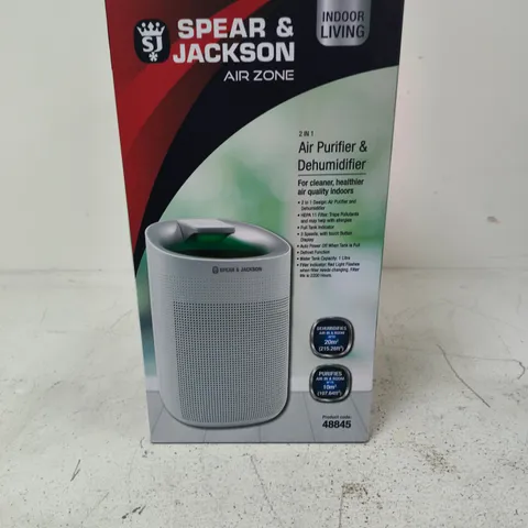 SPEAR & JACKSON AIR ZONE 2-IN-1 AIR PURIFIER & DEHUMIDIFIER – BOXED