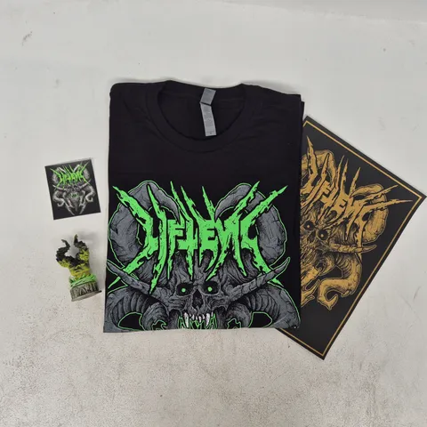 LIFTEVIL SHORT SLEEVE CREWNECK T-SHIRT IN BLACK SIZE MEDIUM