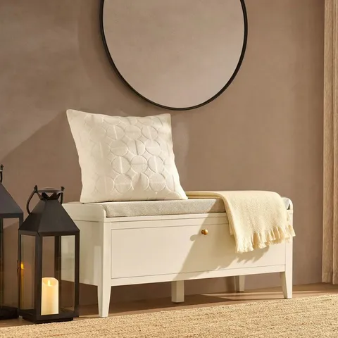 BOXED DUSK POPPY SEATED STORAGE CABINET - CREAM (1 BOX)