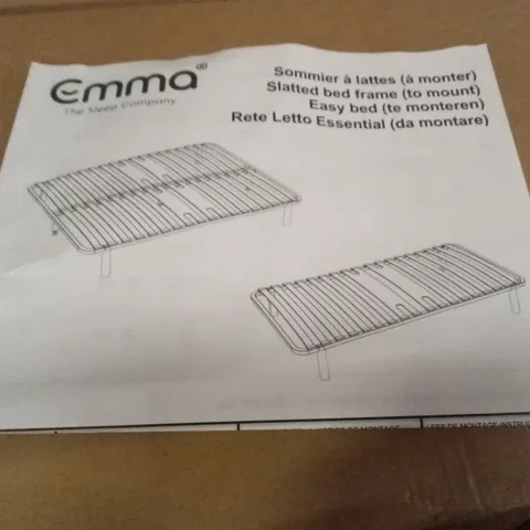 BRAND NEW BOXED EMMA SLATTED BED FRAME - 135 X 190 DOUBLE (1 BOX)