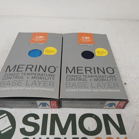 APPROXIMATELY 19 BRAND NEW ICEBREAKER MERINO PRODUCTS TO INCLUDE; BASE LAYERS