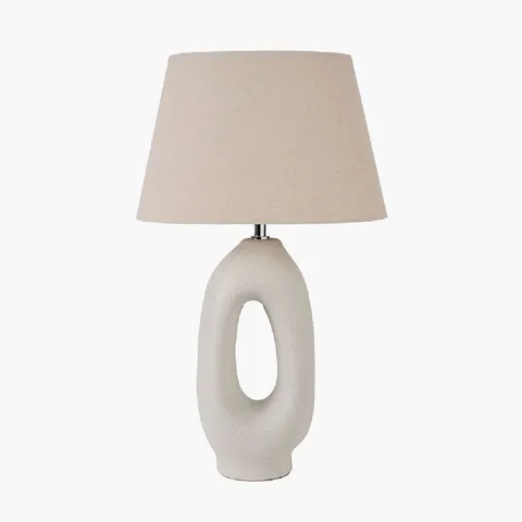 BOXED PACIFIC LIFESTYLE LAILA NATURAL ORGANIC TALL CERAMIC TABLE LAMP