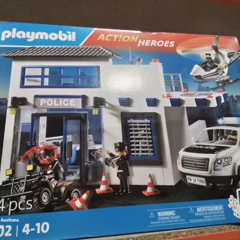 BOXED PLAYMOBIL ACTION HEROES 204PCS POLICE STATION SET