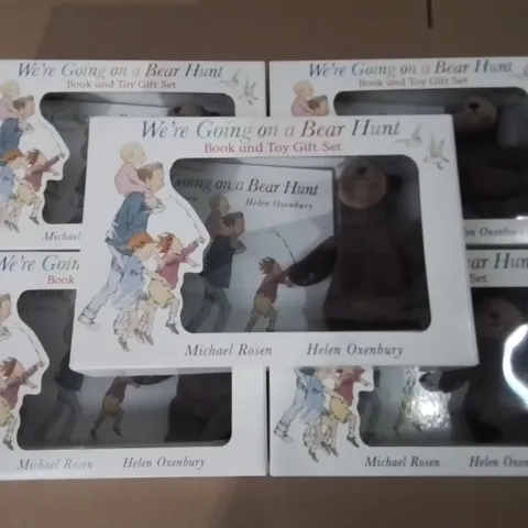 LOT OF 5 BRAND NEW GOING ON A BEAR HUNT BOOK AND TOY GIFT SET