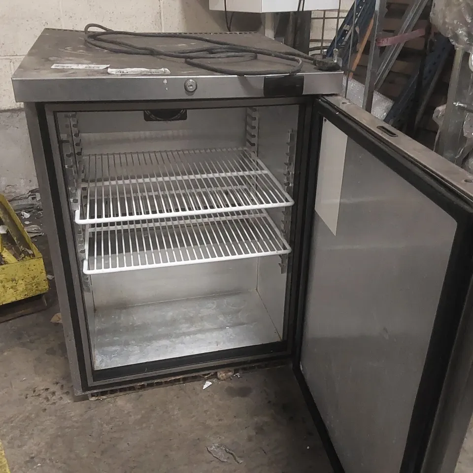 FOSTER COMMERCIAL UNDER COUNTER STAINLESS STEEL FRIDGE