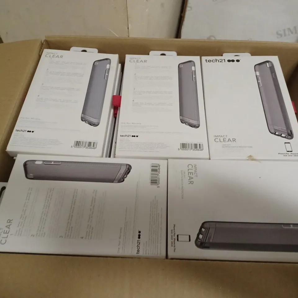 LOT OF 79 X TECH21 IMPACT CLEAR HARDSHELL CASE FOR IPHONE 6/6S PLUS - SMOKEY