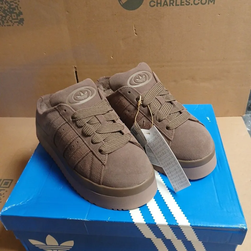 ADIDAS BROWN SUEDE SNEAKERS BOXED UK 6.5