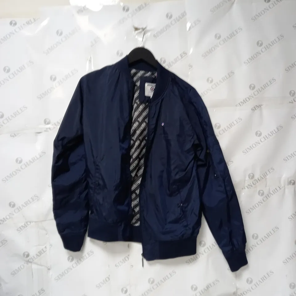 MEN'S LAMBRETTA LIGHTWEIGHT BOMBER JACKET NAVY SIZE MEDIUM 