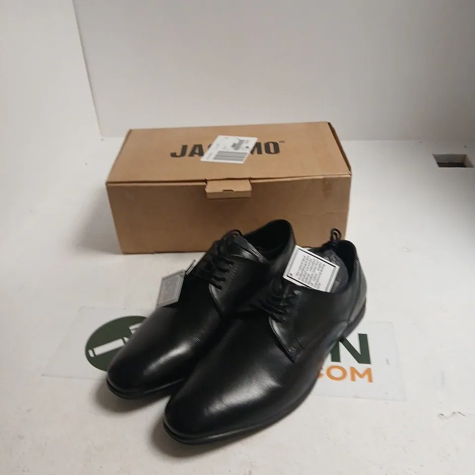 JACAMO BLACK LEATHER DRESS SHOES, UK 9 (EU 43) US 10