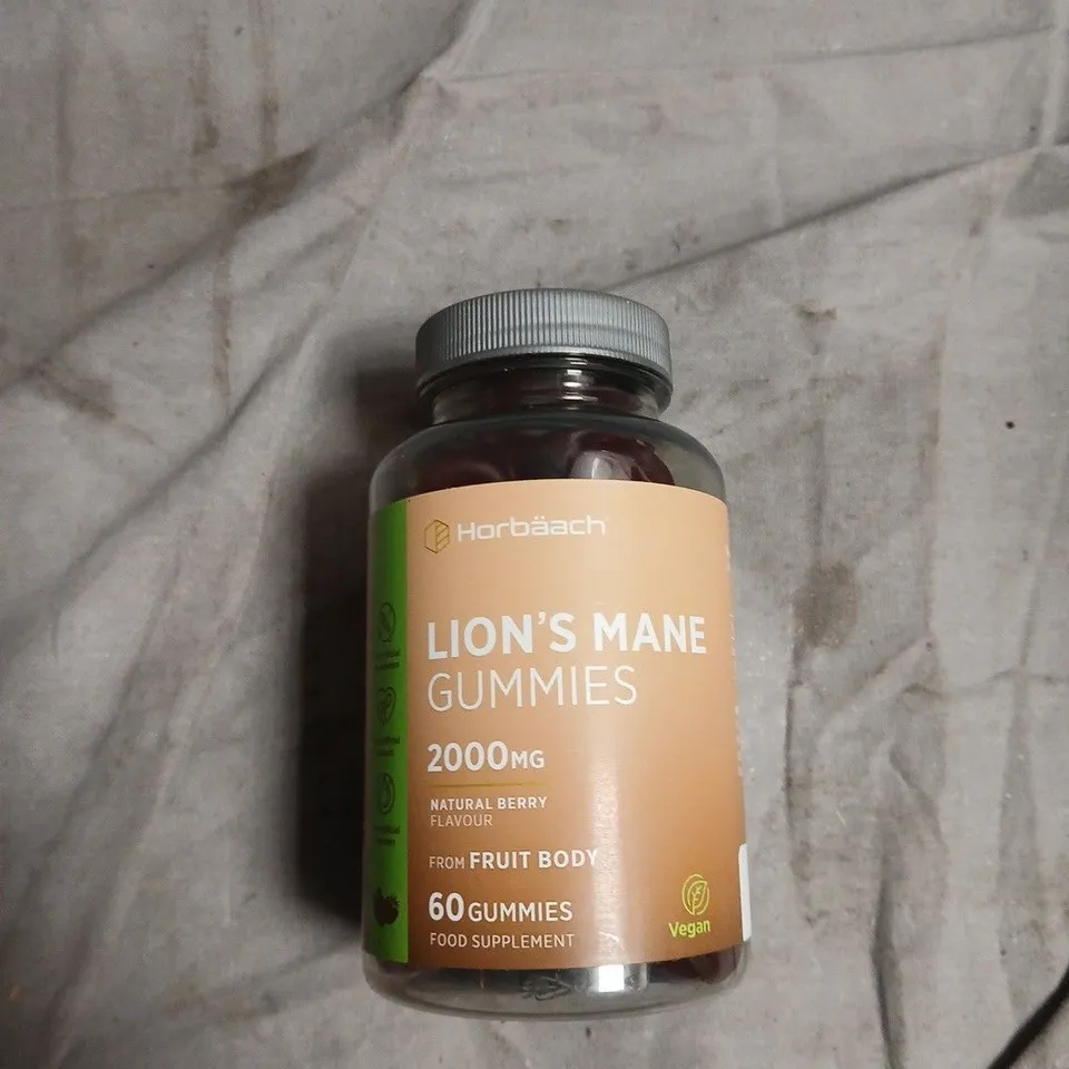 HORBAACH LION'S MANE GUMMIES – 2000MG – VEGAN, NATURAL BERRY FLAVOUR, 60 GUMMIES