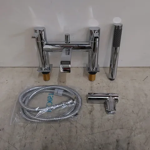 BOXED VENDEAU ALBA BATH FILLER & SHOWER MIXER SET - CHROME