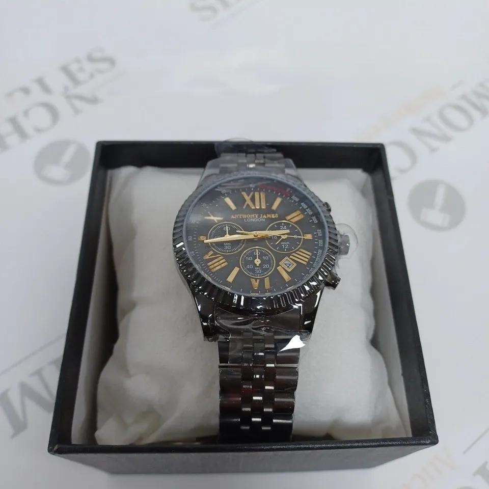 ANTHONY JAMES MENS WATCH CHRONO SPORTS - WATER RESISTANT 3ATM