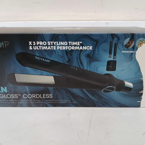 BOXED REVAMP IGEN PROGLOSS CORDLESS CERAMIC STRAIGHTENER 