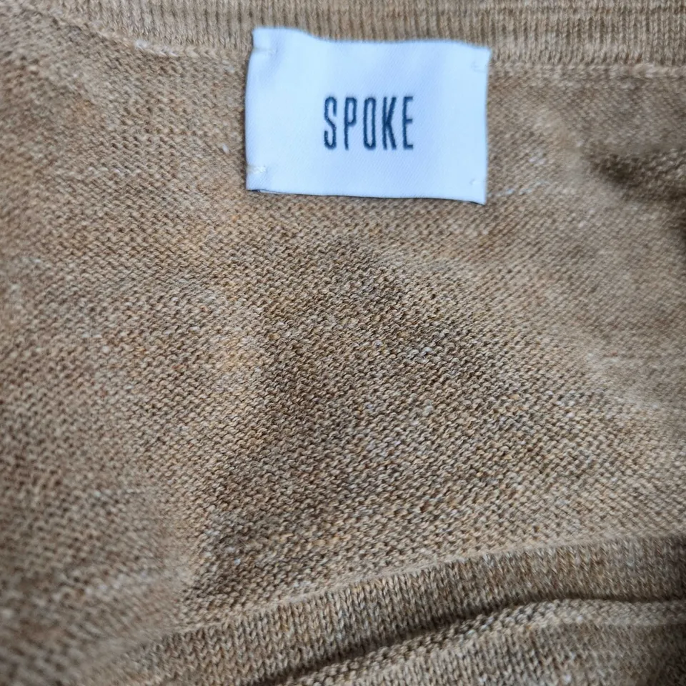 SPOKE OPEN Y POLO – 100% COTTON KNIT POLO SHIRT, SIZE XL, SLIM CUT