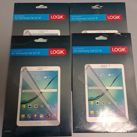 LOT OF 4 LOGIK SCREEN PROTECTORS FOR SAMSUNG TAB S2 8"