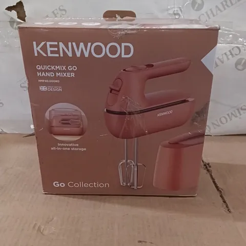 BOXED KENWOOD QUICKMIX GO HAND MIXER - HMP40.000RD
