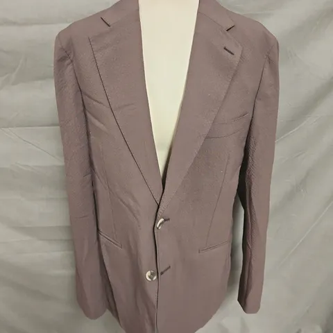 MOSS TAILORED FIT SEERSUCKER BLAZER JACKET IN ESPRESSO BROWN SIZE 40R CHEST