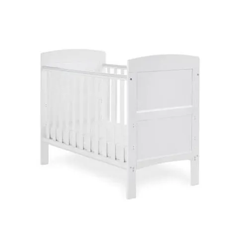 BOXED OBABY GRACE MINI COT BED - WHITE (1 BOX)