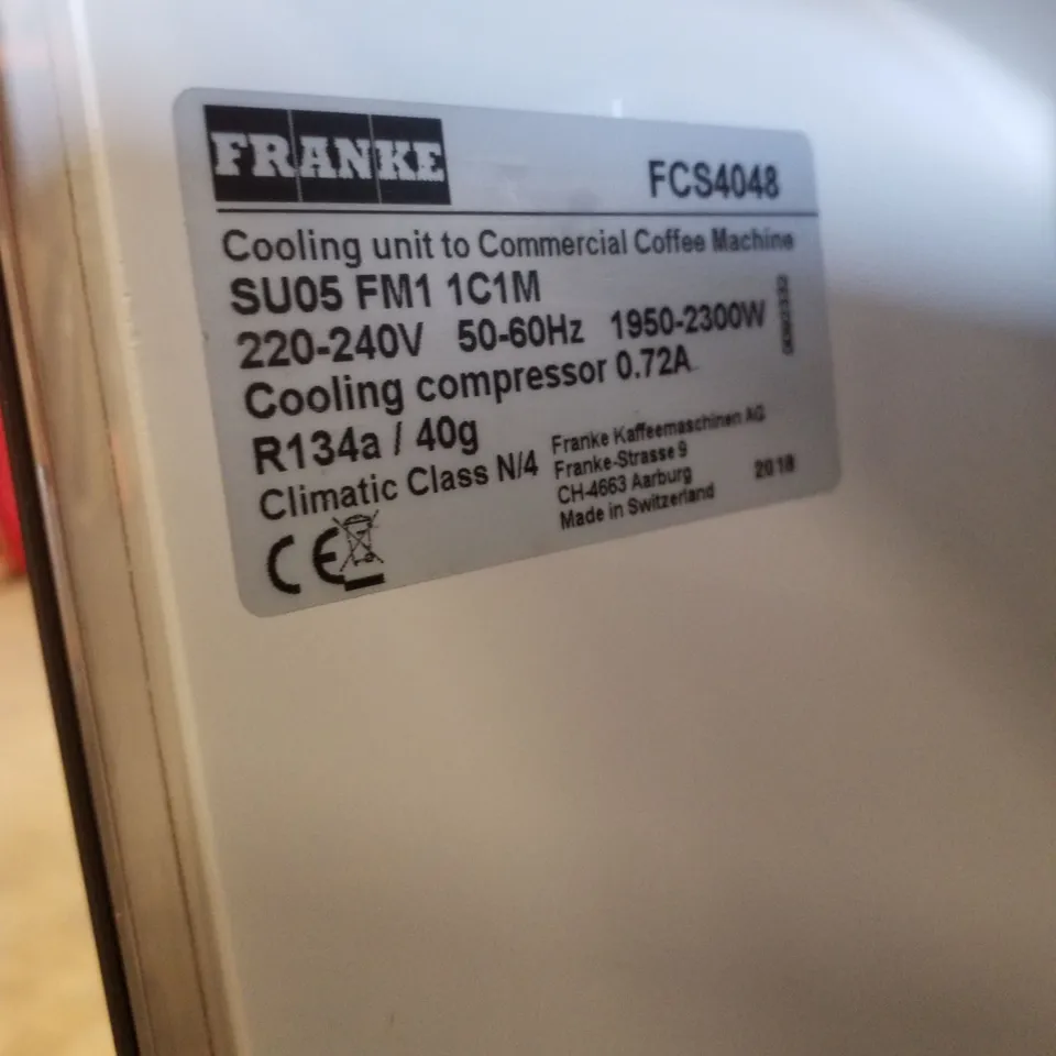 FRANKE FCS4048 COOLING UNIT TO COMMERCIAL COFFEE MACHINE