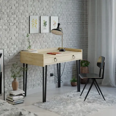 BOXED DECORATE SPONGE WORKING TABLE - OAK (1 BOX)