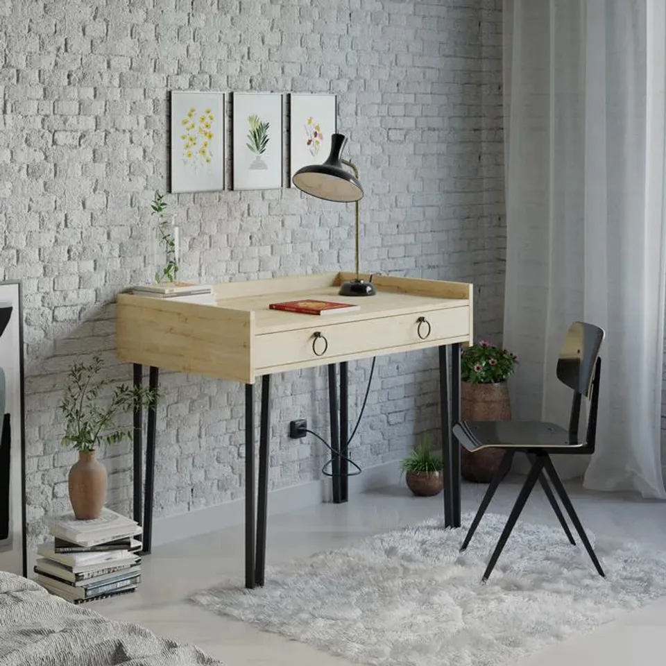 BOXED DECORATE SPONGE WORKING TABLE - OAK (1 BOX)