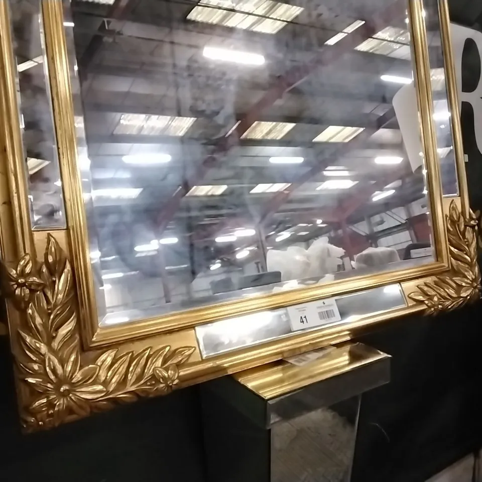 DEKNUDT MIRROR WITH GILT FRAME APPROXIMATELY 90X110CM RRP £1175